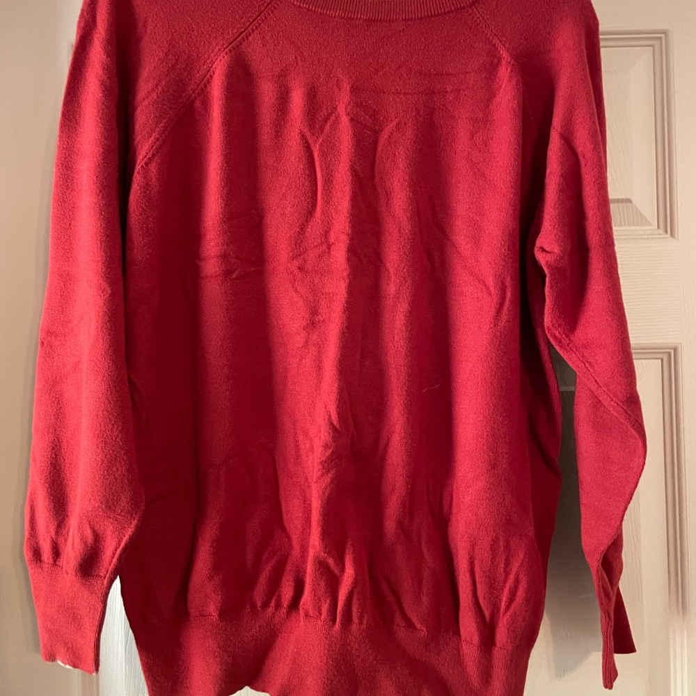 Torrid Red Crew Neck Sweater Vibrant Knit